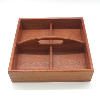 Solid wood snack tray